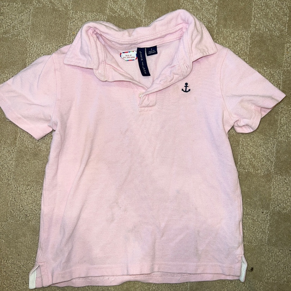 Janie and Jack pink polo shirt 4
